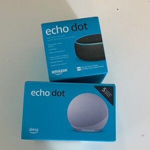 Amazon Echo Dot in Black and Blue Bundle